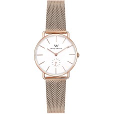 WM WELLY MERCK Watches for Women Thin,36MM Classic Minimalist Ultra Slim Stainless Steel Case with Swiss Quartz Movement,Sapphire Glass