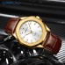 CRRJU Men's Fashion Luxury Classical Leather Watches for Men Business Simple Luminous Analog Quartz Wristwatches