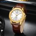 CRRJU Men's Fashion Luxury Classical Leather Watches for Men Business Simple Luminous Analog Quartz Wristwatches