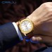 CRRJU Men's Fashion Luxury Classical Leather Watches for Men Business Simple Luminous Analog Quartz Wristwatches