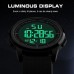 GOLDEN HOUR Ultra-Thin Minimalist Sports Waterproof Digital Watches Men with Wide-Angle Display Rubber Strap Wrist Watch for Men 