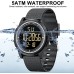 GOLDEN HOUR Ultra-Thin Minimalist Sports Waterproof Digital Watches Men with Wide-Angle Display Rubber Strap Wrist Watch for Men 